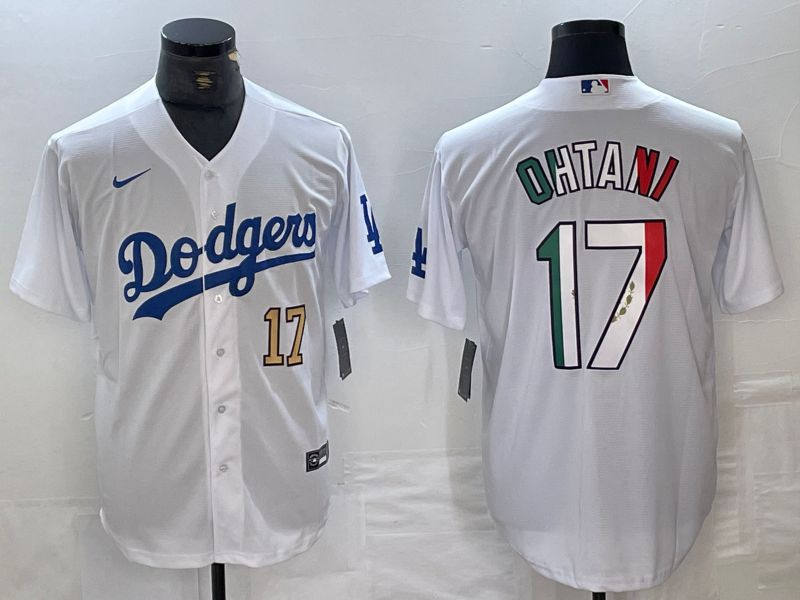Men Los Angeles Dodgers #17 Ohtani White Nike Game MLB Jersey style 22